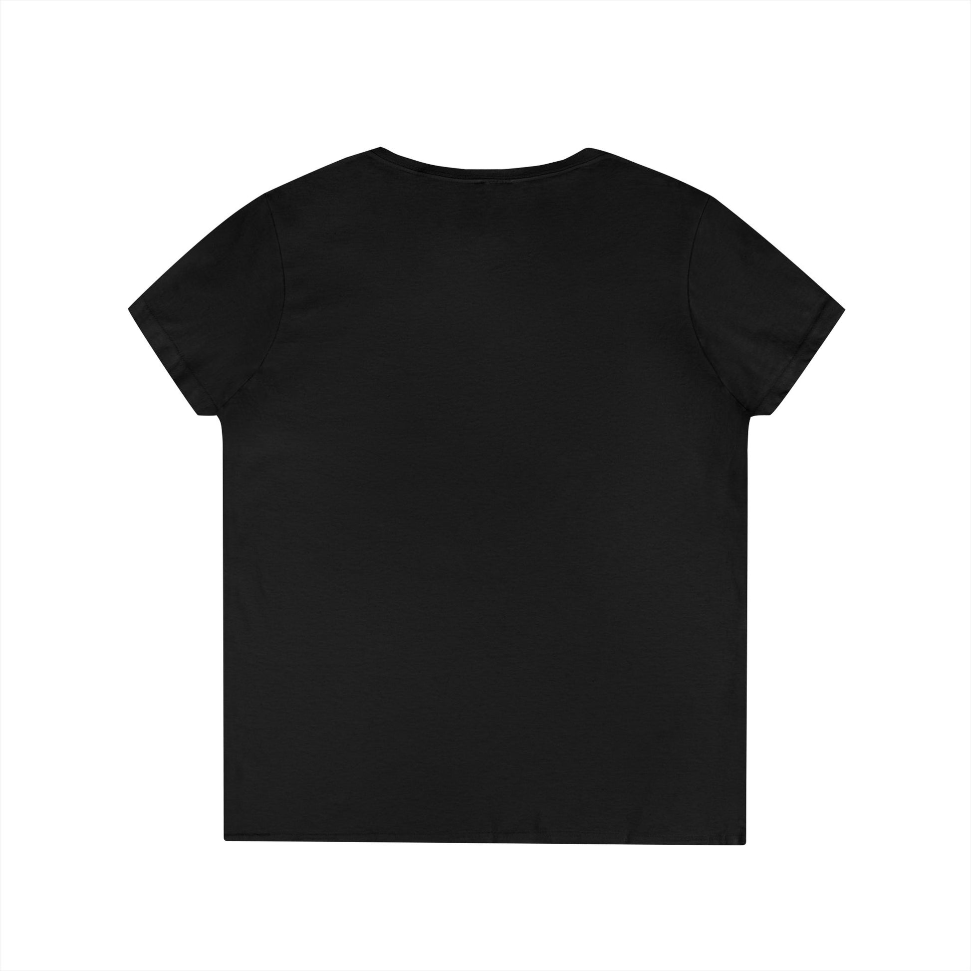 Black Ladies' V-Neck T-Shirt - Simple Day to Day Design