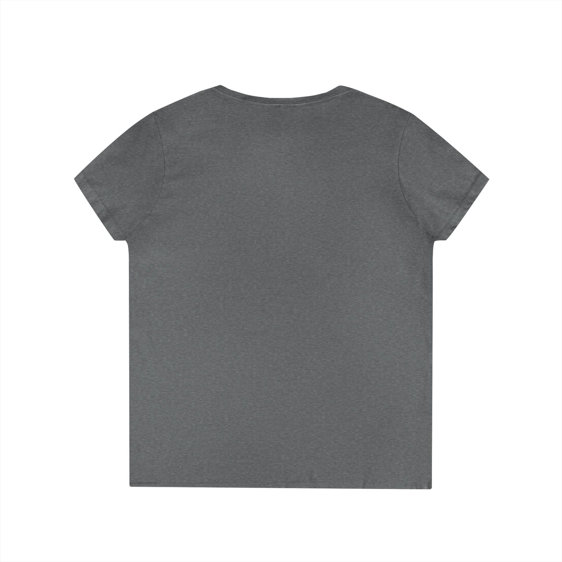 Black Ladies' V-Neck T-Shirt - Simple Day to Day Design