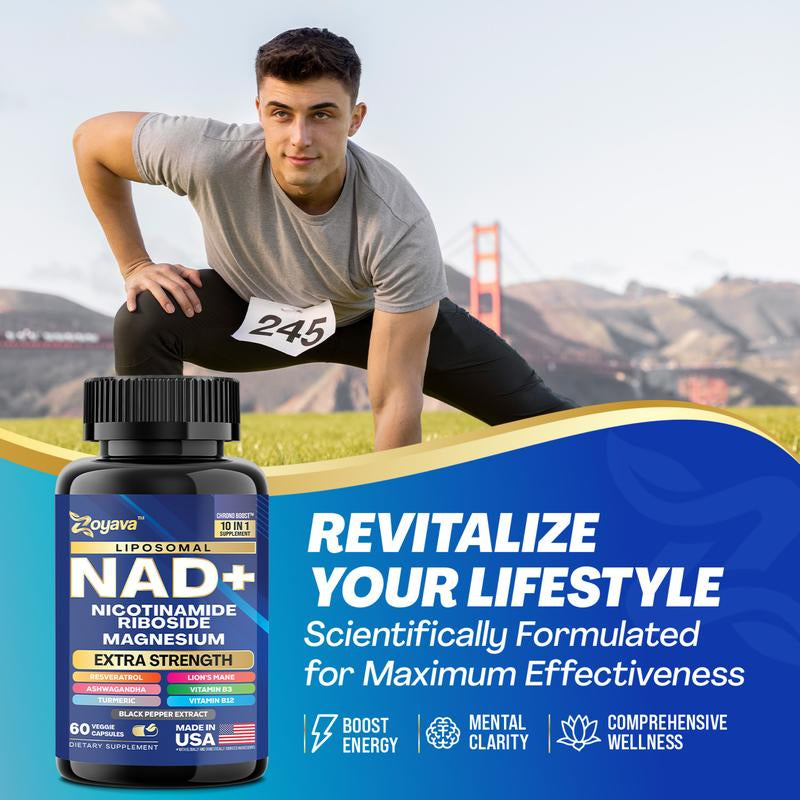 Her Skin plus Bundle - Zoyava NAD+ & Collagen All-In-One Supplement Combo for Extra Skin Aging Support, Hair Health, & Overall Wellness - Made in USA