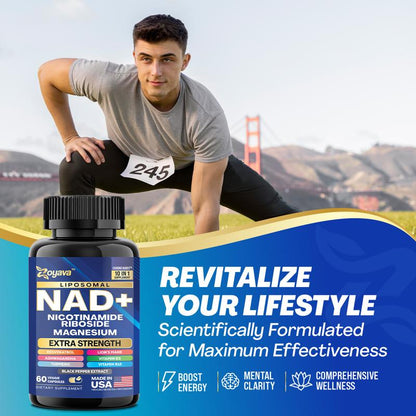 Her Skin plus Bundle - Zoyava NAD+ & Collagen All-In-One Supplement Combo for Extra Skin Aging Support, Hair Health, & Overall Wellness - Made in USA